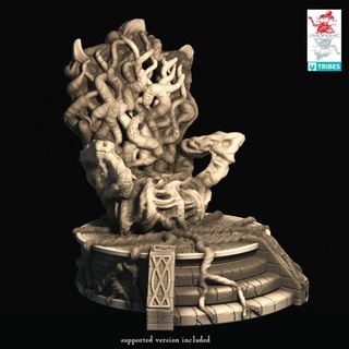 throne wood king 2moronic miniatures Tabletop 3D Printable Terrain Fantasy board dragons dungeons fantasy forest game rpg miniature tabletop d&d dnd scenery pathfinder 5e pre-supported 2e 3d print model - Mito3D
