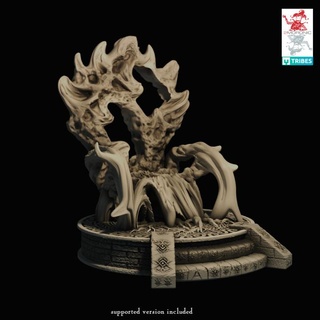 wood elf queen throne 2moronic miniatures Tabletop 3D Printable Terrain Fantasy board dragons dungeons fantasy forest game rpg miniature scenary tabletop d&d dnd pathfinder 5e pre-supported 2e 3d print model - Mito3D