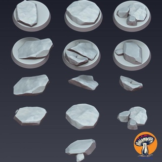 ardesia rocce roccia basi nyverdale tavolo 3D stampabile terreno fantasia modellazione 28mm 32mm basante diorami minibasing slaterock miniaturebasing 3d print model - Mito3D
