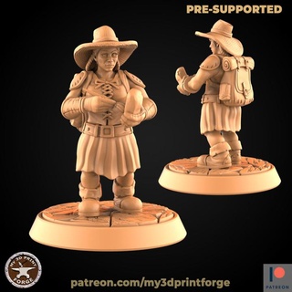 dwarf female archaeologist artifact my3dprintforge Tabletop Characters & Creatures Fantasy Universe fantasy lantern model miniature lotr resin artefact wow archaeology dnd pathfinder dwarves supported tomb warcraft 3d print model - Mito3D