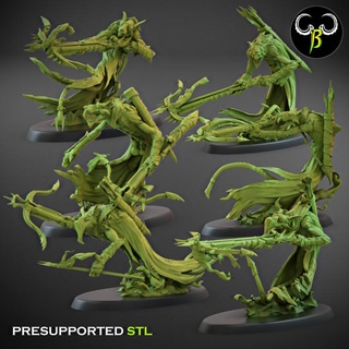 silent executionners squad claybeastcreation Tabletop Characters & Creatures Fantasy Universe dark fantasy ghost rat assassin crossbow executioner 3d print model - Mito3D