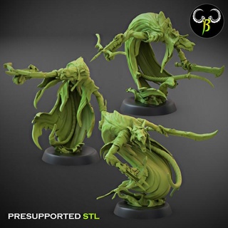 sneaky stabber distance set claybeastcreation Tabletop Characters & Creatures Fantasy Universe dark fantasy ghost rat assassin reaper 3d print model - Mito3D