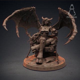 aeleen - princess hell diorama pes lukas Tabletop Characters & Creatures Fantasy Universe demon collection devil elf fantasy female girl hero woman angel succubus ultimate dungeon zariel avernus 3d print model - Mito3D