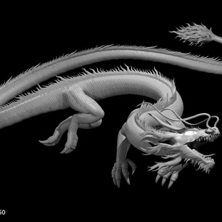chinese dragon miguel zavala Tabletop Characters & Creatures Fantasy Universe 3d print model - Mito3D