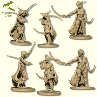 dunkel Ritter Frauen Miniaturscraze Tischplatte Zeichen Kreaturen Fantasie Universum Geschäft weiblich Mini Rollenspiel Krieger Miniatur Schwerter dnd 3d print model - Mito3D