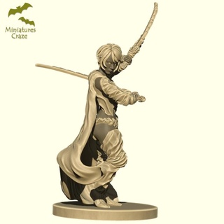 female knight - unmasked miniaturescraze Tabletop Characters & Creatures Fantasy Universe Store dragons mini rpg warrior miniature swords dungeon 3d print model - Mito3D