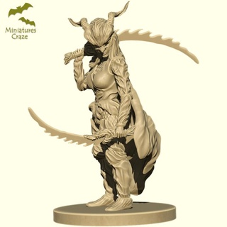 femelle Chevalier masqué miniaturescraze table personnages créatures fantaisie univers boutique dragons donjons mini guerrier miniature dnd 3d print model - Mito3D