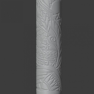 mock airsoft suppressor tribal goodcat3d Sports & Outdoor Airsoft accessories ccw threads 14mm 3d print model - Mito3D