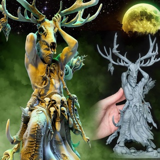 druid wappellious 1-12 scale presupported printomancer big display figurine statue paint druid 150mm wappellious 1-12  3d print model - Mito3D