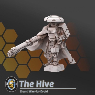 grandiose guerrier présupporté esprit ruche minis table personnages créatures Sci univers droïde chef guerre wargaming Feu commandant marteau 40000 cadre hq lame feu 3d print model - Mito3D