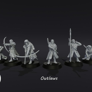 fuorilegge medbury miniature tavolo personaggi creature fantasia universo tavola Giochi warhammer ranger dnd saga frostgrave mesbg giuramento 3d print model - Mito3D