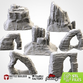 desert mountains txarli factory Tabletop accessories 3D Printable Terrain Board Games 40k action battle bolt dragon egypt forest lost raven star terrain war warhammer tech kingdom legion twin tyranids builder tatooine 3d print model - Mito3D