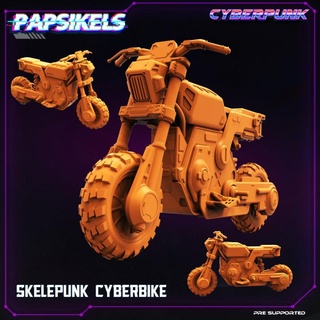 skelepunk cyberbike papsikels miniatures Store bike motor motorbike motorcycle cycle cybepunk 3d print model - Mito3D