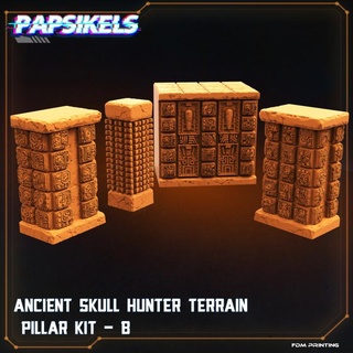 ancient skull hunter pillar kit b papsikels miniatures Store terrain 3d print model - Mito3D