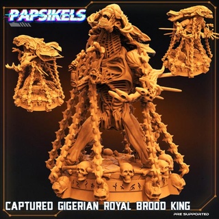 captured gigerian royal brood king papsikels miniatures Store chains 3d print model - Mito3D