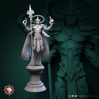 kala punishing judge 32mm 75mm pre-supported white werewolf tavern character celestial 3d print model - Mito3D