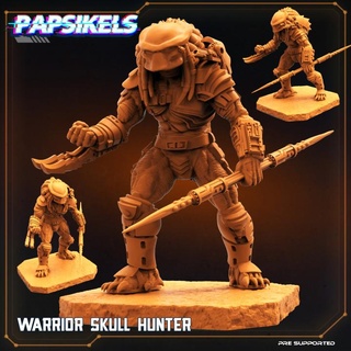 warrior skull hunter papsikels miniatures Store 3d print model - Mito3D
