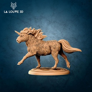 ponycorn la louve 3d Store creature monster unicorn miniature pony minis dnd 32mm poney 3d print model - Mito3D