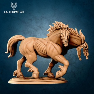 horse death la louve 3d Store creature dark monster rpg minis dnd cheval miature monstre jdr 3d print model - Mito3D