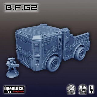 bfg2 truck forbidden prints 40k sci-fi starwars terrain wargaming necromunda tabletop wargame infinity 28mm warhammer40k stargrave killteam 3d print model - Mito3D