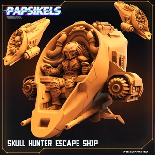 skull hunter escape ship papsikels miniatures 3d print model - Mito3D