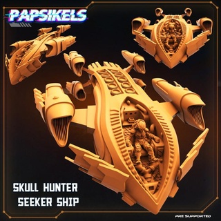 skull hunter seeker ship papsikels miniatures Store hunters 3d print model - Mito3D