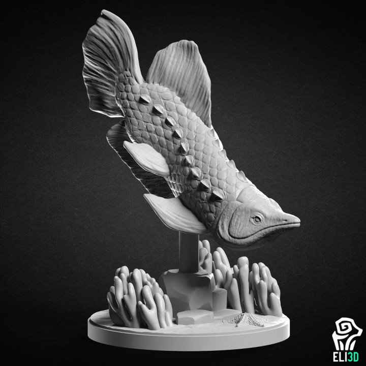 gigante pesce 3d animale creatura fantasia mare palude 3D print model - Mito3D