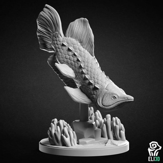 gigante pesce 3d animale creatura fantasia pesce mare palude 3d print model - Mito3D