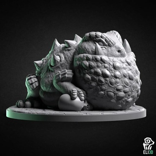 gigante palude rospo 3d animale creatura fantasia rettile rana 3d print model - Mito3D