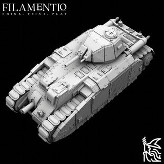 medium tank licorne filamentio 40k french resin 28mm warhammer40k presupported 28mmvehicle frenchtank charb1 mediumtank 3d print model - Mito3D