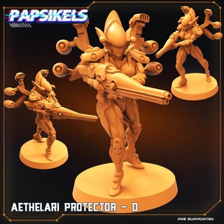 aethelari protector - papsikels miniatures Store space war wargaming elves 3d print model - Mito3D