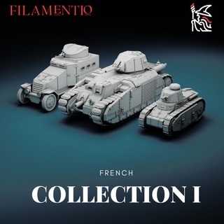 french starter set filamentio 40k vehicle worldwar2 tabletop 28mm warhammer40k boltaction starterset worldwar1 3d print model - Mito3D