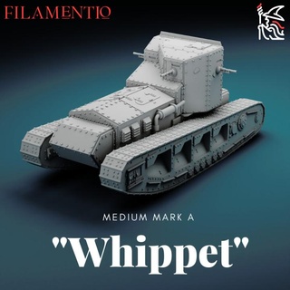 medium mark whippet filamentio 40k tank wargames wargaming british ww1 warhammer40k worldwar flamesofwar britishtanks boltacton 3d print model - Mito3D