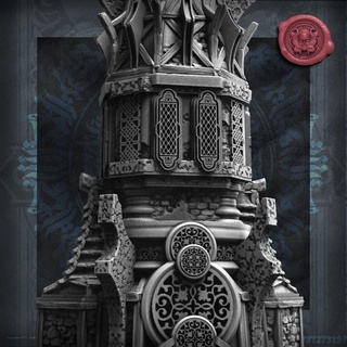 dark angels - bishop's arcane dungeon master demon building fdm terrain tower darkangels d&d dungeonmaster 3d print model - Mito3D
