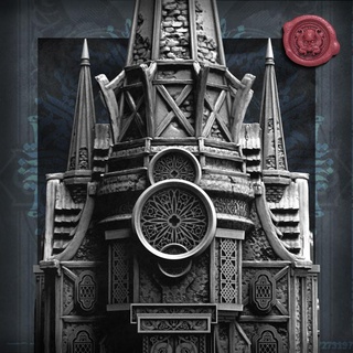 dark angels - heretics temple updated 21 dungeon master demon building fdm terrain darkangels d&d dungeonmaster 3d print model - Mito3D