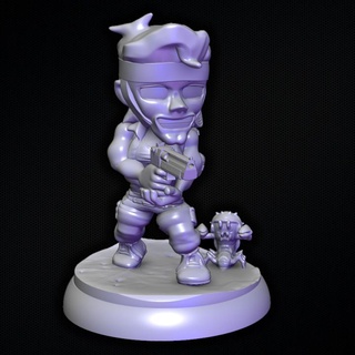 marco metal slug iconic videogame mutant apple minis hero character male metalslug 32mm 3d print model - Mito3D