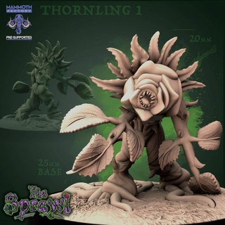 thornling 1 mammoth factory creature monster plant small elemental tiny 3d print model - Mito3D