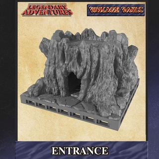 legendary adventures dungeon entrance monstrous encounters tile zelda infinitylock dungeonworks 3d print model - Mito3D