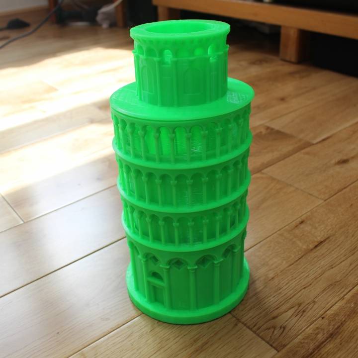 mini tower pisa Fall google onhub Bildung Wettbewerb Turm wireless router wifi Schiefen hub 3D print model - Mito3D