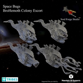 espace punaise escortes âme forger studio bugs spatiaux 3d print model - Mito3D
