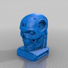 t800 smooth terminator endoskull printable withbase fan art 3d print model - Mito3D