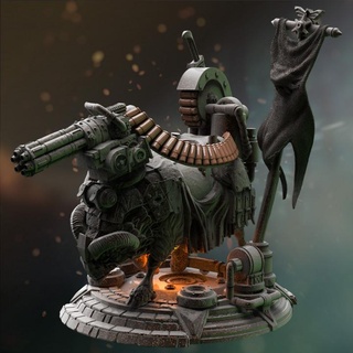 torretta montato battaglia ariete gorty dm scorta negozio animale bestia fantasia pistola mostro punk steampunk vapore minigun 3d print model - Mito3D