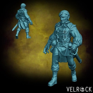 male novice swashbuckler presupported velrock art miniatures fantasy human d&d rogue dnd thief 3d print model - Mito3D