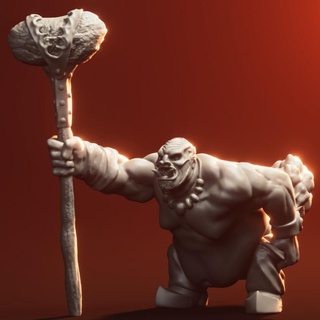 ogre fire thrower sabertoothcollectibles Tabletop Characters & Creatures Fantasy Universe dungeons fantasy wargaming warhammer tabletop dnd sigmar aos ogor kingdoms mawtribes beastclaw 3d print model - Mito3D