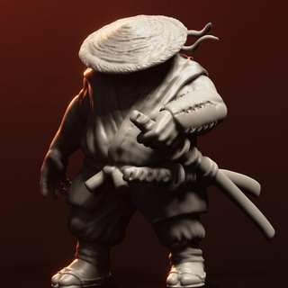 ogre ronin flesheater sabertoothcollectibles Tabletop Characters & Creatures Fantasy Universe dungeons fantasy wargaming warhammer tabletop dnd sigmar aos ogor kingdoms mawtribes beastclaw 3d print model - Mito3D