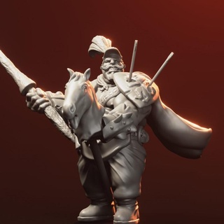 ogre french cavalry flesheater sabertoothcollectibles Tabletop Characters & Creatures Fantasy Universe dungeons fantasy wargaming warhammer tabletop dnd sigmar aos ogor kingdoms mawtribes beastclaw 3d print model - Mito3D