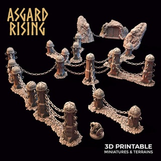 dwarven mountain passage terrain pre-supported asgard rising miniatures 3d printable stl cover fantasy hobby rpg stone props miniature objective resin obstacle diorama gate dnd tabletopgames rpggames asgardrising fantasygames enternance 3d print model - Mito3D