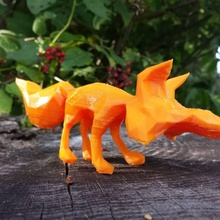 angry fox toys & games animals lowpoly 3d print model - Mito3D