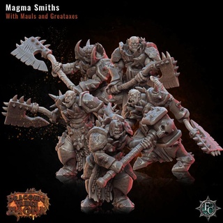 magma smiths fleshcraft studio Store dragons dungeons fantasy mini miniature supports wargame dnd smith tribes ttrpg draconic 3d print model - Mito3D
