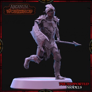 spearman orc running arcanum workshop Store army fantasy soldier war wargaming warhammer tabletop orcs dnd 3d print model - Mito3D